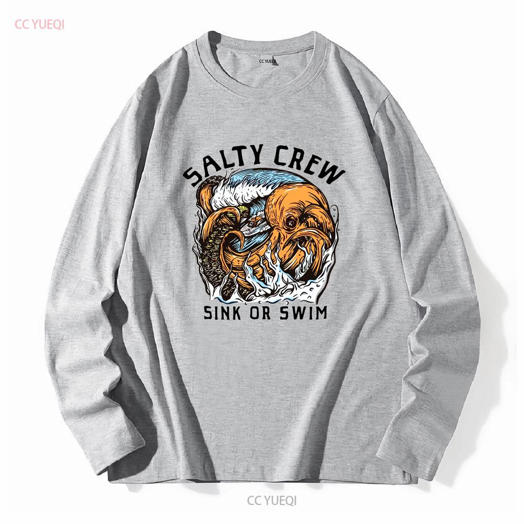 Salty Crew Tsunami Koszulka Athletic Heather vintage Spłukana męska streetwear Codzienna Wszechstronna Wygodna Lekko Unisex Miękka