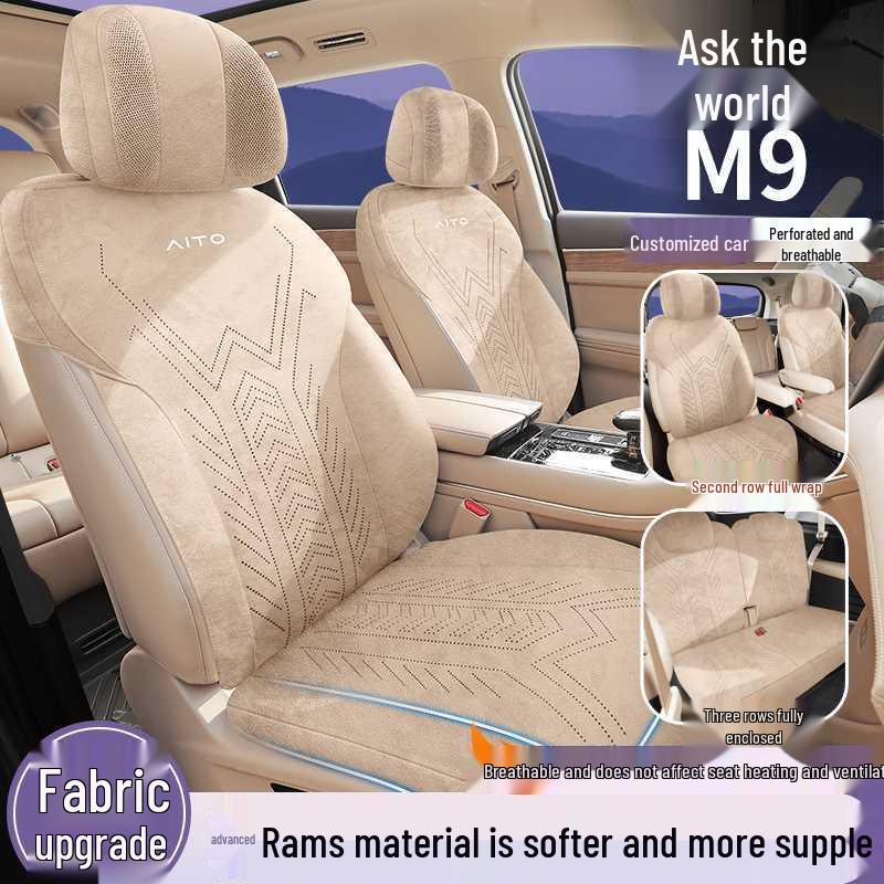 Wenjie M9 Wildleder Sitzkissen: Ganzjahres-, Atmungsaktive, Perforierte Abdeckungen