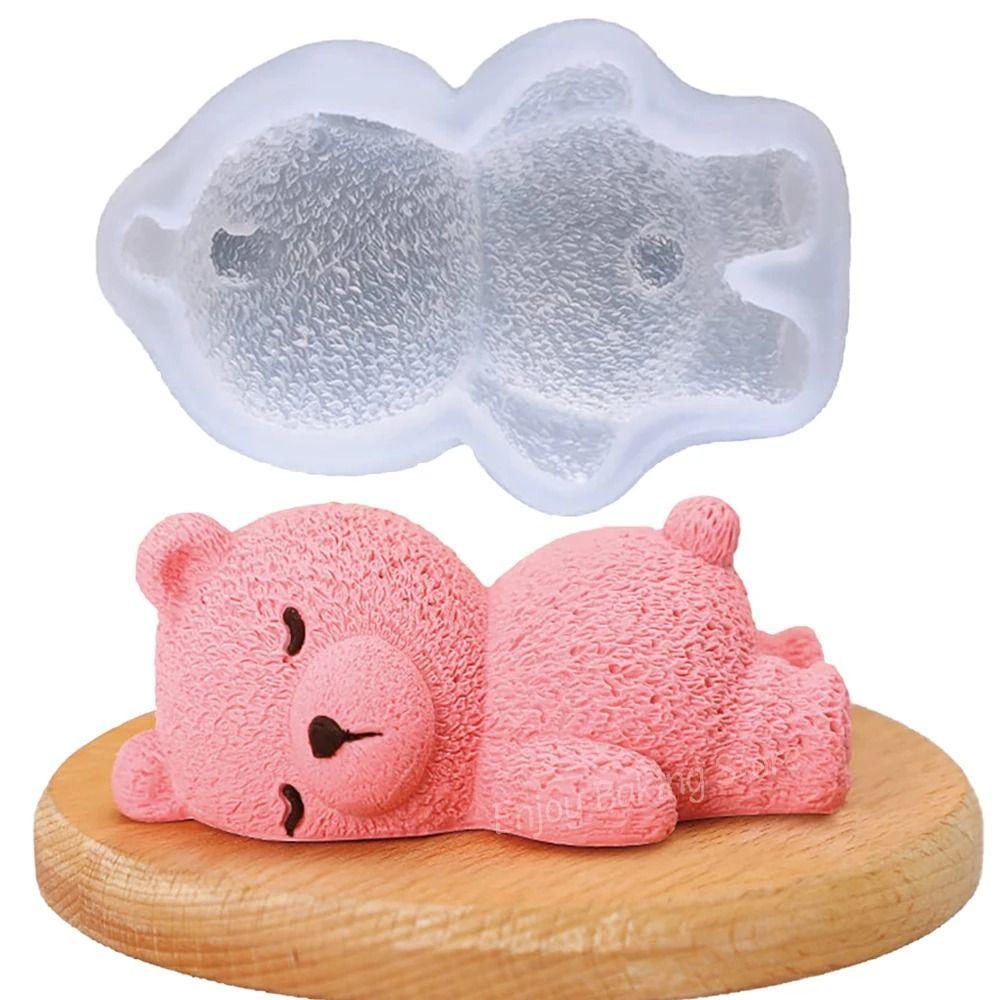 

Cake Mold Sleeping Bear Mold Mousse Candle Mould Kitchen Supplies Pudding Mold DIY