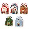 Christmas Country Cottage Handheld Candy and Cookie Gift Box Colorful