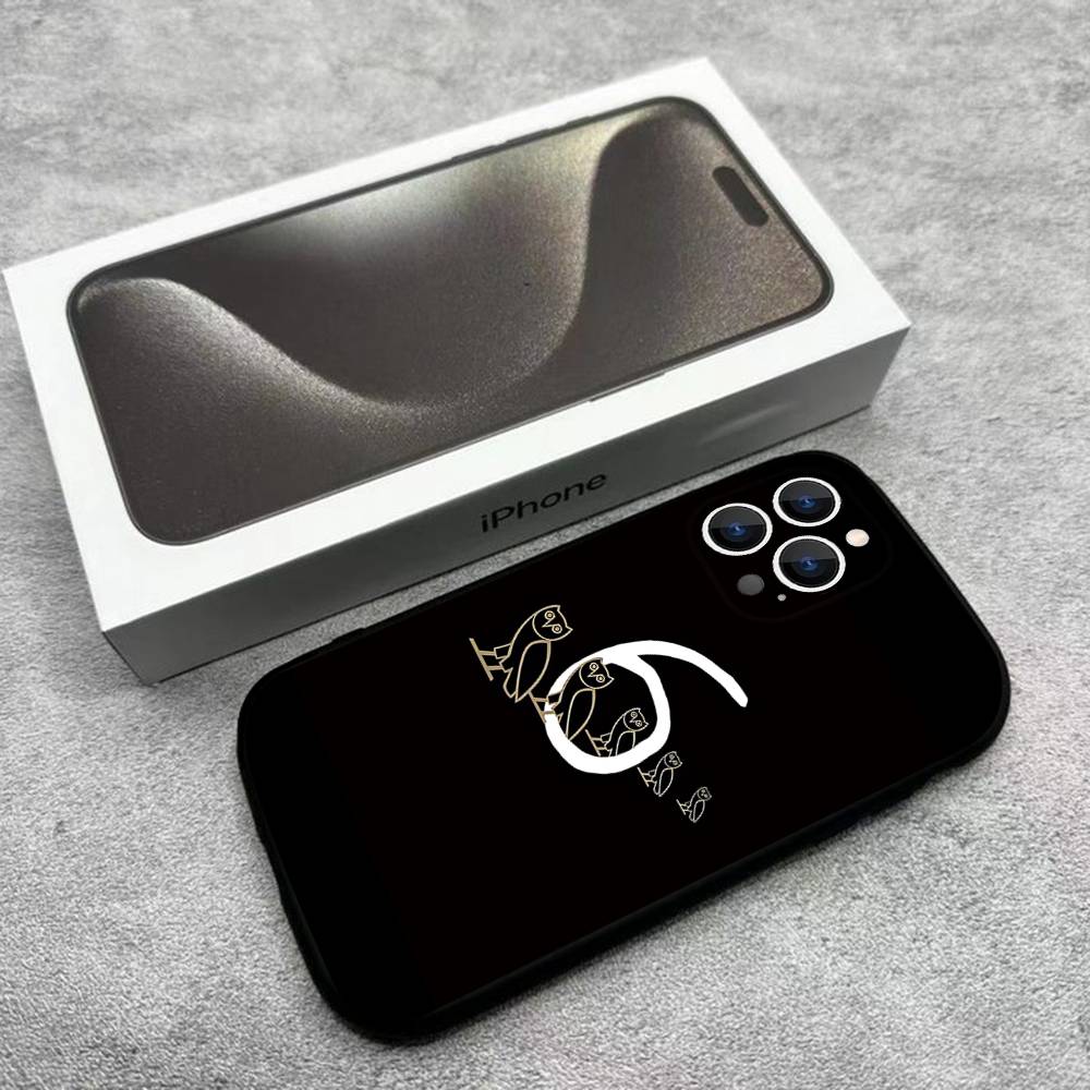 Custodia per Telefono D-Drake O-OvO OWL Per iPhone 17,16,15,14,13,12,Pro,Max,Plus,E,SE4,Air,Mini Scatola Morbida Nera