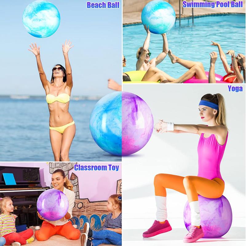 Marbleized Bouncy Balls Size 12Inch Inflatable Toys For Kids Party Carnival Park Beach Playground Backyard Indoor Outdoor Games
