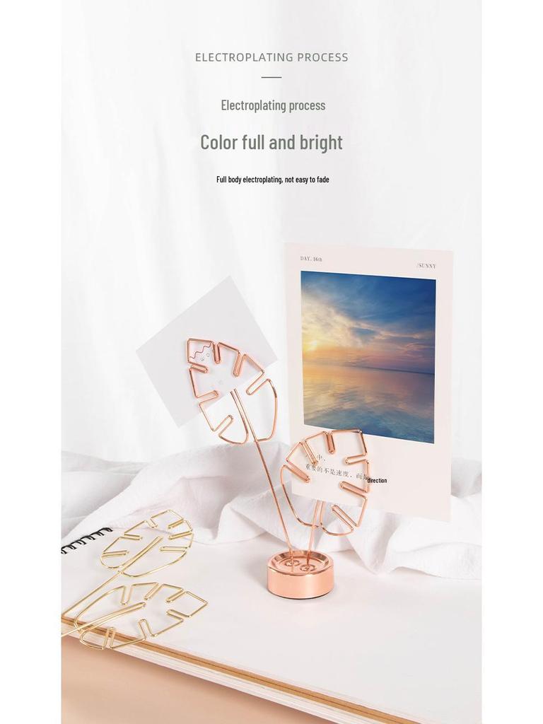 Monstera Leaf Photo Clip & Card Holder Desktop Ornament