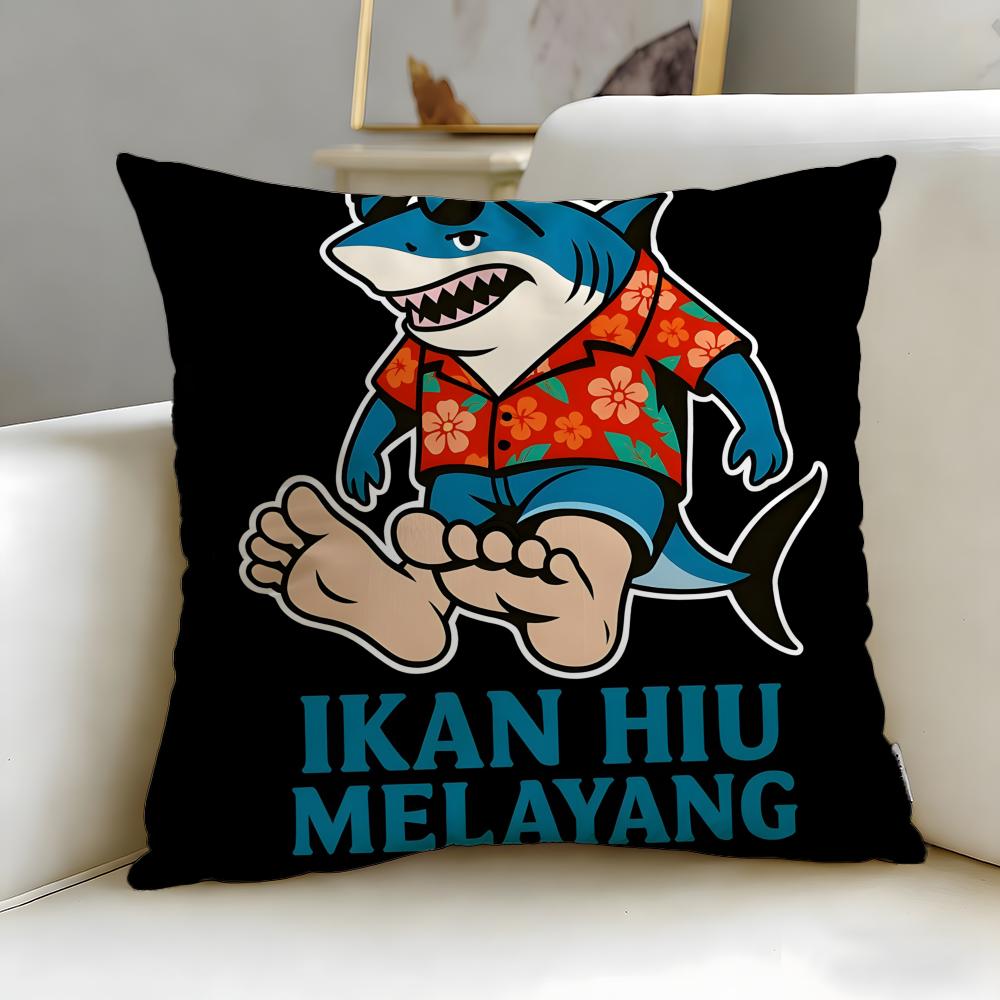 Popular Cartoon Brainrot Friends Cushion Cover Soft & Easy-Wash Pillow Case – Versatile for Couch, Bed, Travel and Office