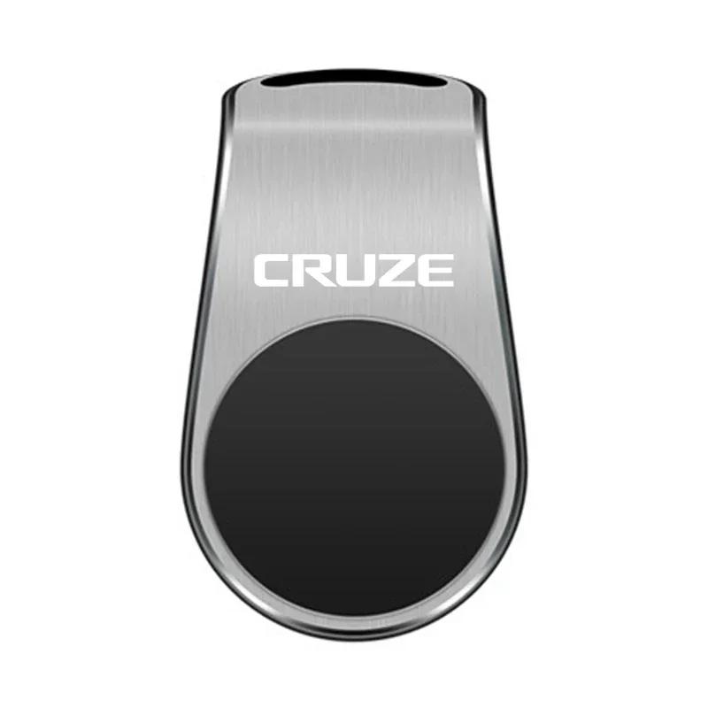 

New Car Magnetic L-shaped Car Phone Holder Magnetic Car Mount For Chevrolet CRUZE Logo Anti Slip Phone Holder Auto Accessories срібний