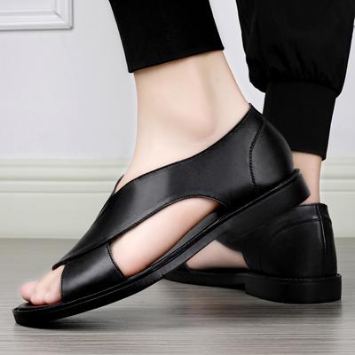 Mode Herren Sommer Echtes Leder Sandalen Atmungsaktiv Outdoor Slipper Strandschuhe Römische Klassische Herren Sandalen Bequeme Fahrschuhe
