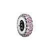 Pink Sparkling Spacer Bead 925 Silver Cubic Zirconia Pendant Women Pendant 791359PCZ