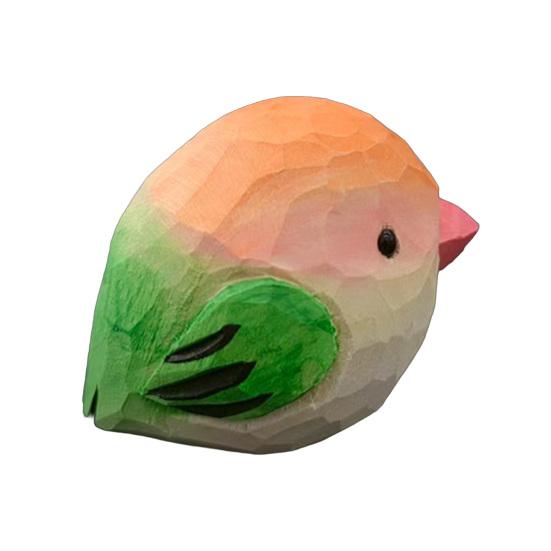 Mini Wood Carving Bird Ornament Hand-Carved Painted Bird Figurine Statue Sculpture Home Office Desktop Decoration Ornament