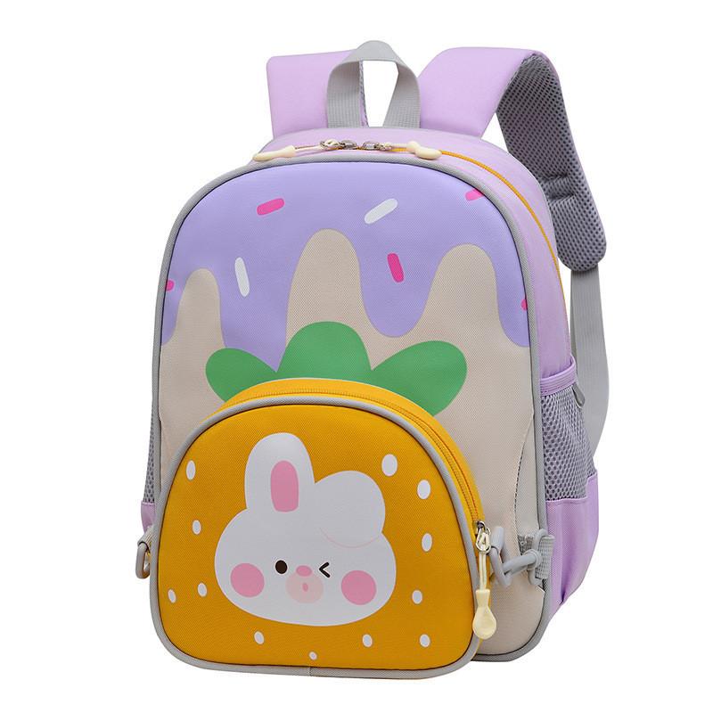 

Large Capacity Lightweight Nylon Kindergarten Backpack For Kids With Breathable Design фіолетовий