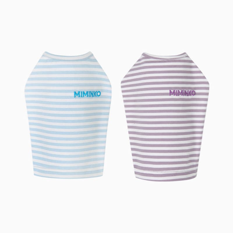 MIMINKO Striped Sleeveless T-Shirt [DW3MT1270]