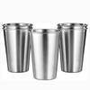 480ml 16 Ounce Stainless Steel Pint Cups Shatterproof Cup Tumblers Unbreakable Metal Drinking Glasses for Bar, Home, Restaurant