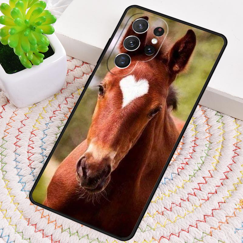 Handsome Horse Animal Silicone Phone Case For Samsung Galaxy Note 10 Pro S26 S25 S24 S23 S22 S21 Plus S25Ultra Capa Cover