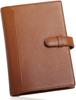 Systemy1 STC1 Made of Genuine Leather with a Leather Pen and Card [BLUE SINCERE] (Retro Camel) Bible-sized Organizer, 6-ring Closure, Vegetable-tanned