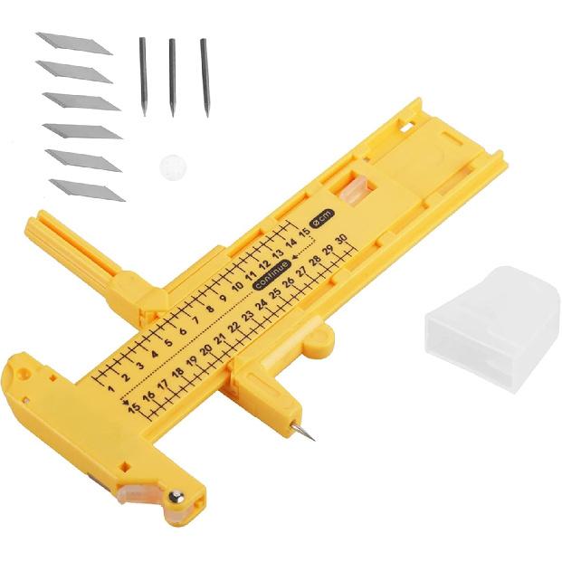 Circle Cutter Paper, Rotary Compass Tool Includes Scale In Cm Safety Cover Blade Pivot Great Scrap Booking Photo Cropping for Cardboard Rubber and