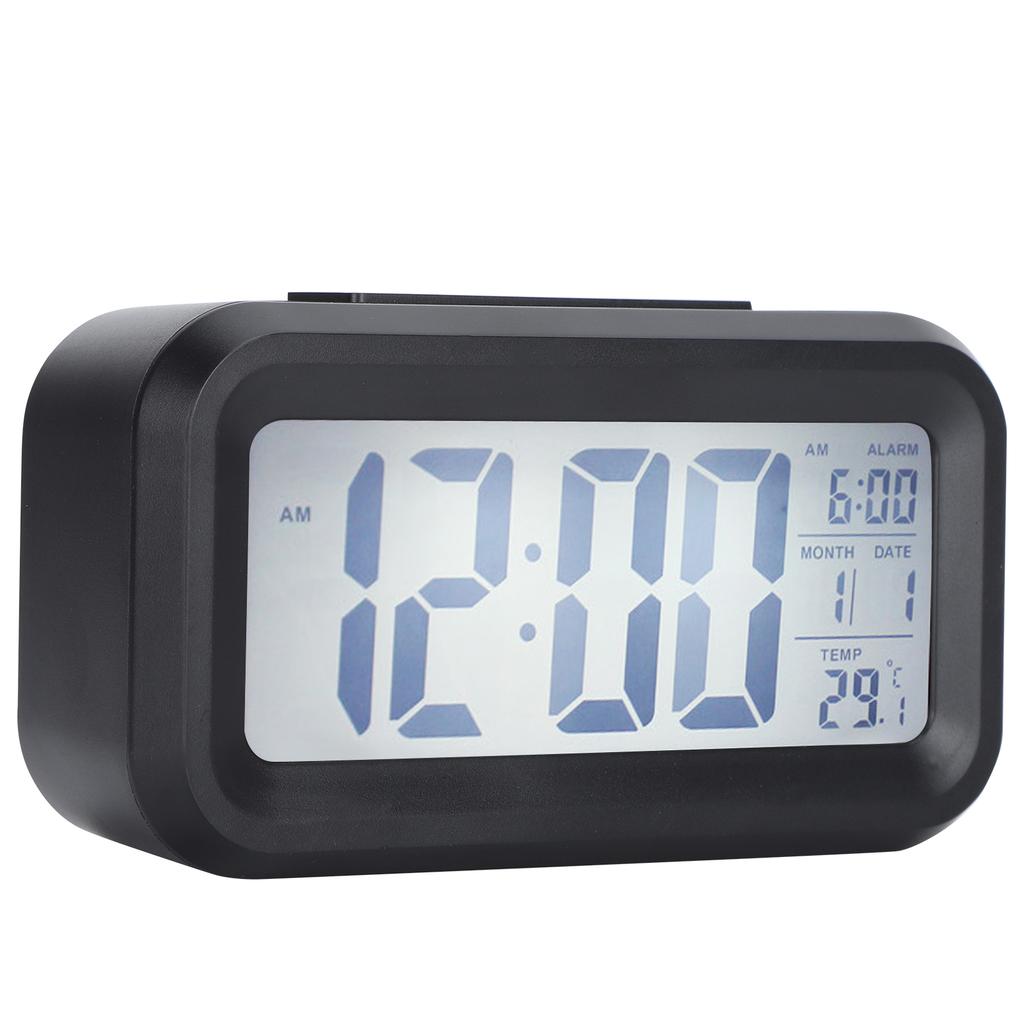 LCD Electronic Clock Large Screen Mute Smart Time Temperature Display Alarm Clock GHY‑501