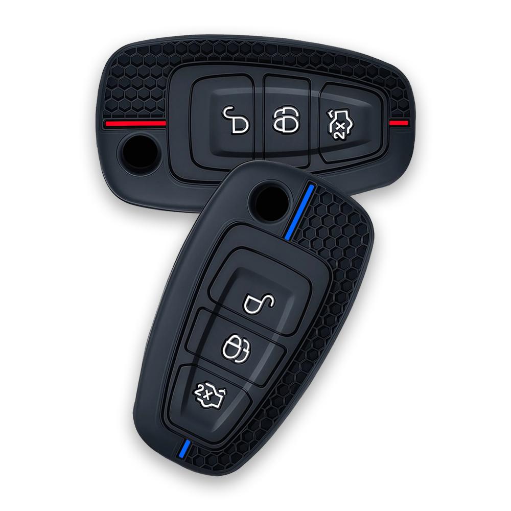 3 Button Silicone Car Remote Key Fob Cover Case For Ford Ranger C-Max S-Max Focus MK3 Galaxy Mondeo Transit Tourneo Custom