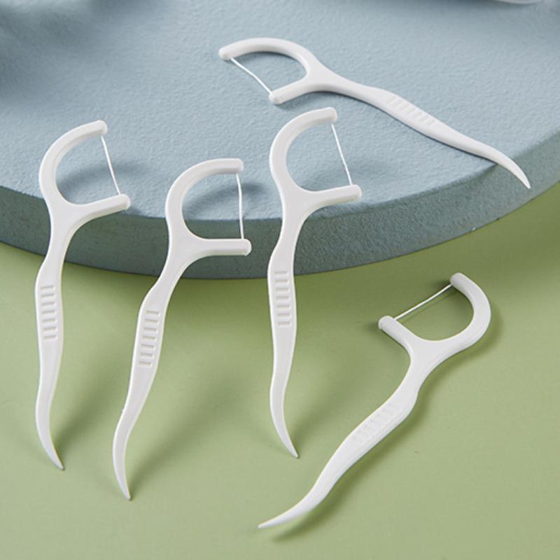 50Pcs/box Portable Disposable Dental Floss Stick Home Office High Elastic Dental Floss Sticks