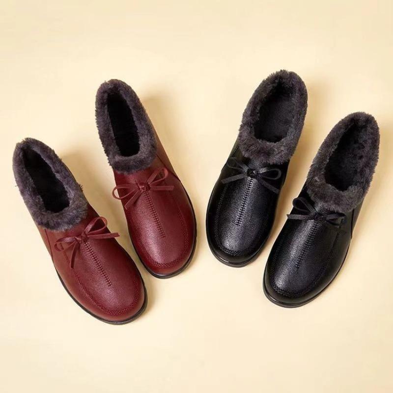 New Cotton Shoes - Women's Padded Soft-soled Cotton Boots - Flat-bottomed Elderly Shoes
