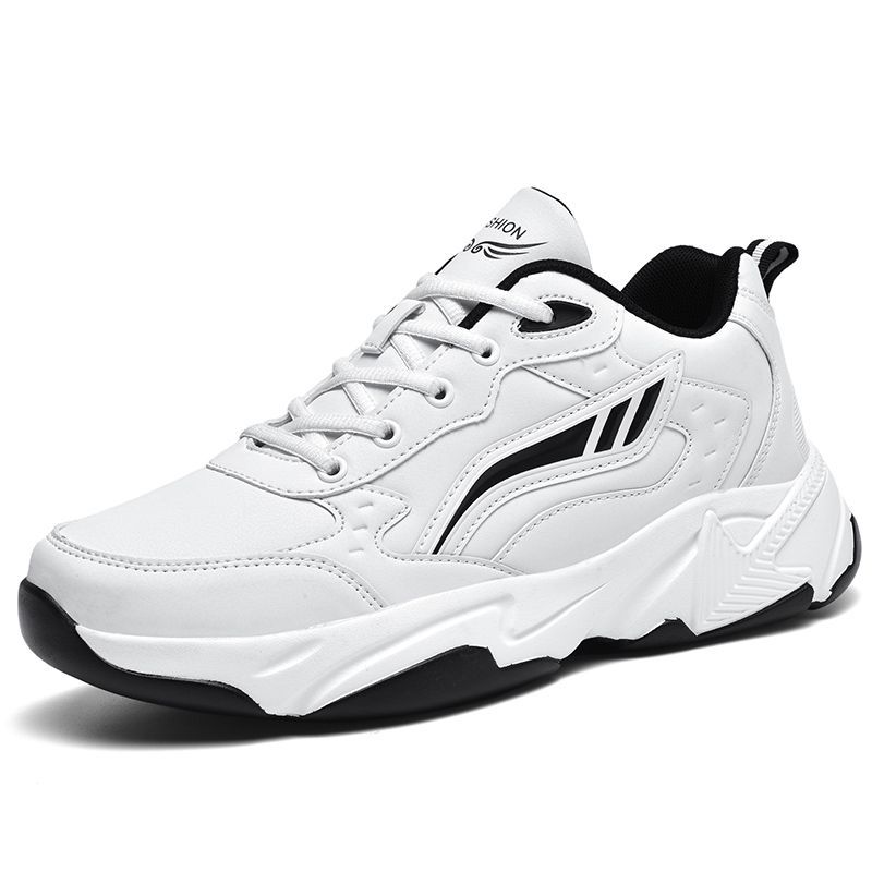 Non-slip lightweight travel shoes autumn and winter leather surface waterproof casual beef tendon sole wear-resistant sports shoes