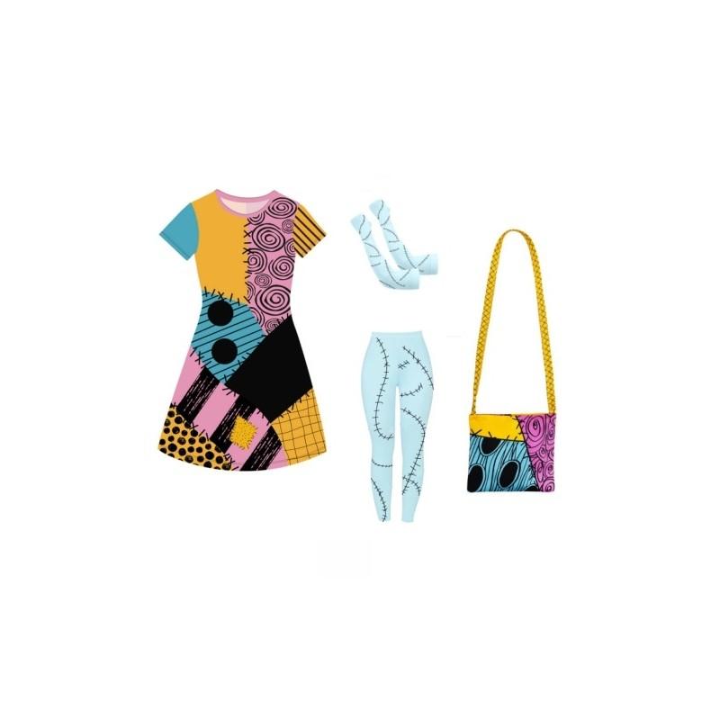 The Nightmare Before Christmas Sally Cosplay Jumpsuit With 3d Digital Print For Adults And Kids