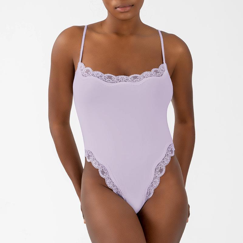 European & American Lace Suspender Bodysuit – Sexy, Breathable, Skin-Friendly Nude Sportswear