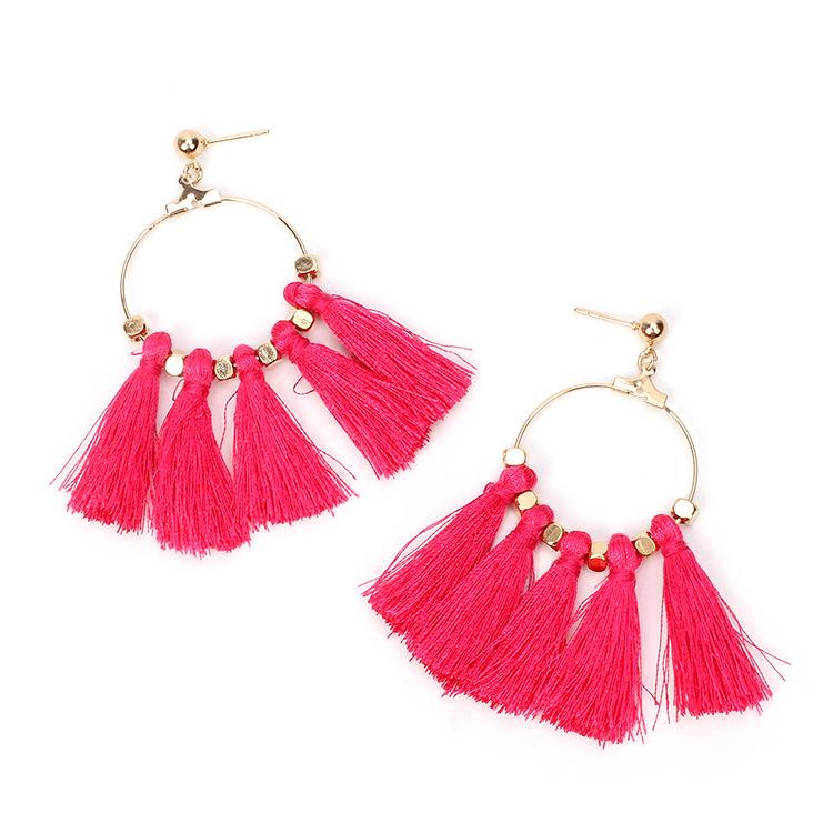European and American Exaggerated Jewelry, Fan-shaped Fringed Earrings, Retro Beard Earrings Wishearrings Big-name Unique
