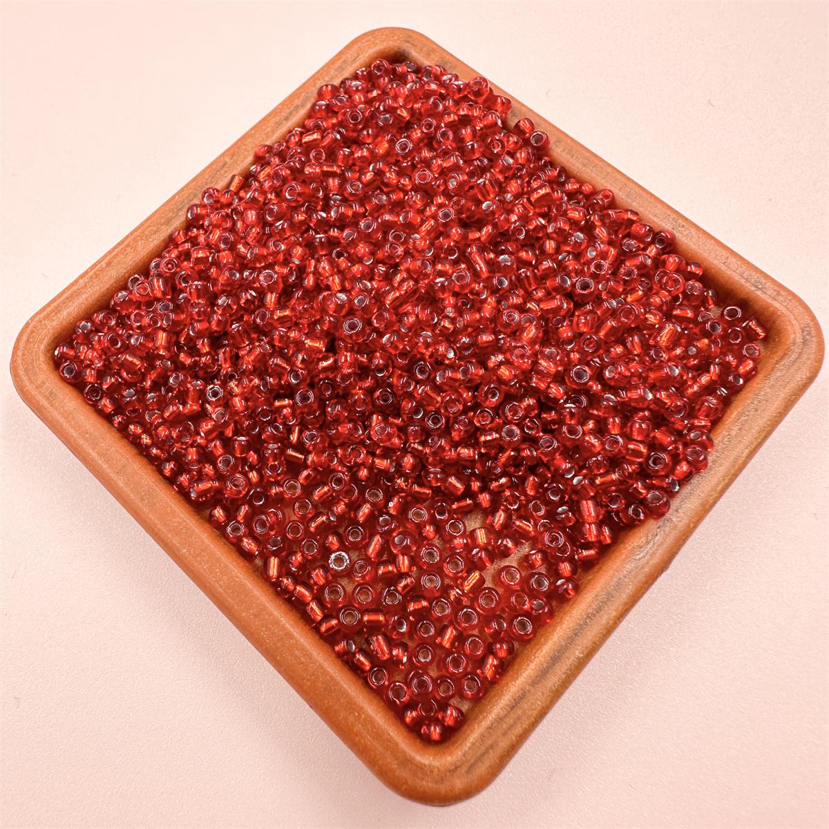 

3000 шт. Чеський круглий гранований кристал, 1 пакетик, 2 мм скляні розпірні намистини червоний