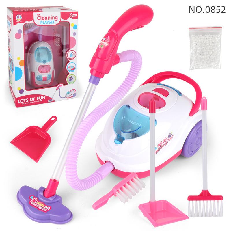 Children's Electric Vacuum Cleaner Toy with Sound and Light Effects