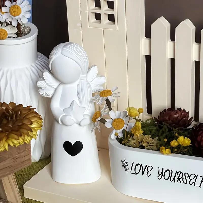 Stereoscopic 3D Angel Candle Mold with Wings Praying Angel Holding Love Holding Star Angel Plaster Silicone Moulds Ornaments