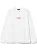 Beams Heart Men's Logo Embroidered Long Sleeve T-Shirt, White/Red, XL, 42140299639