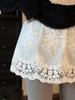 Autumn/Winter 2025 Shark Pants: Pure Cotton Lace Butt & Hip Cover Half Skirt Layer