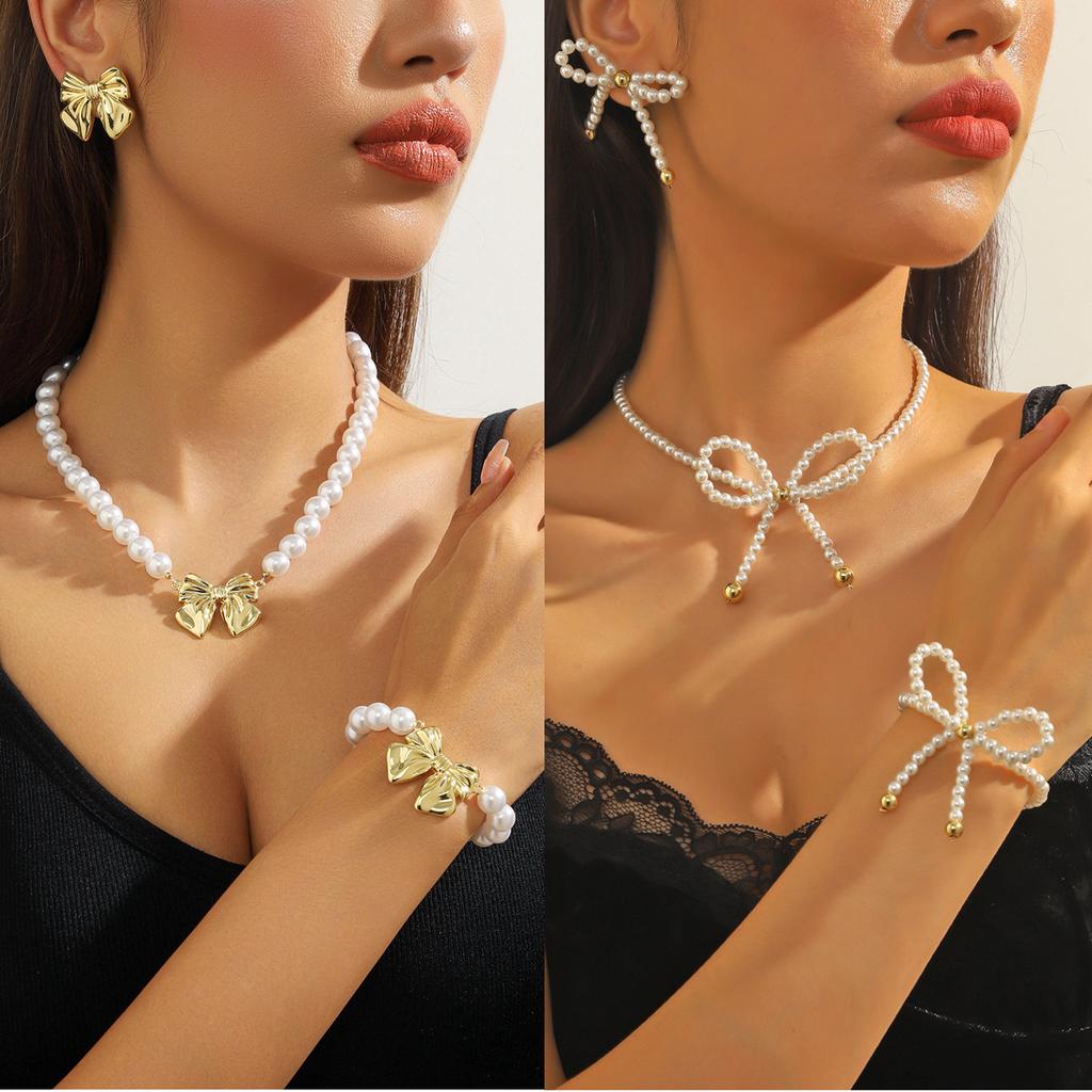 With Bow Necklace Premium Bow Necklace