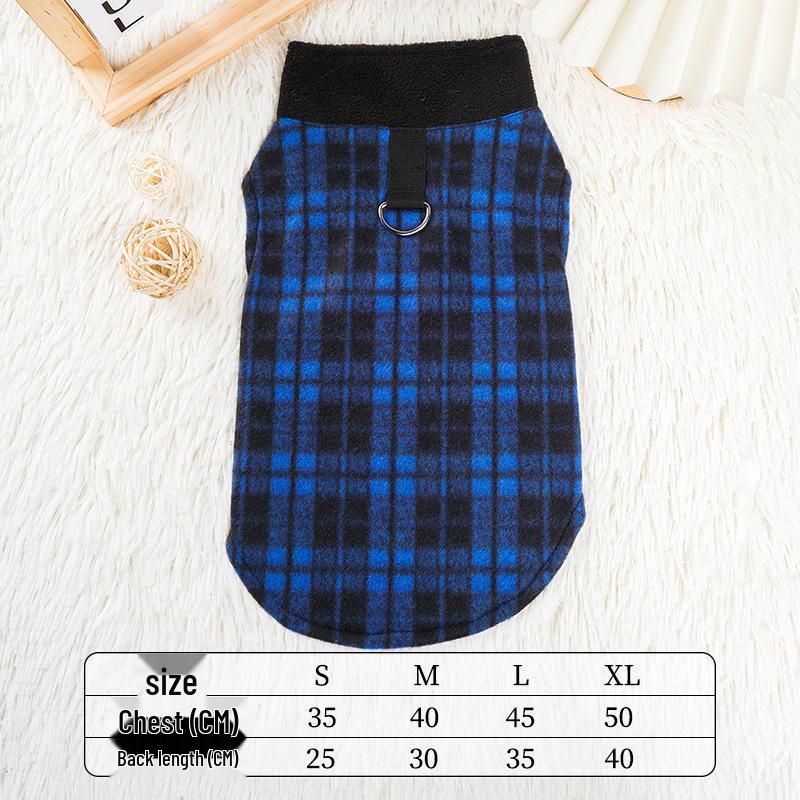 

Новая европейская и американская толстовка для собаки: Уютный осенне-зимний флисовый свитер с возможностью пристегивания поводка Medium