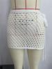 Women's European & American Sexy Knit Cutout See-through Short Beach Skirt