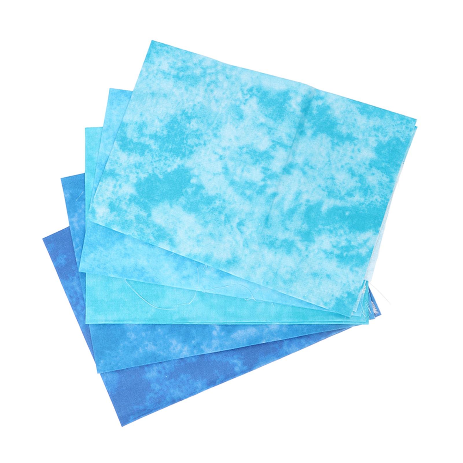 

5 шт. Хлопковая ткань для квилтинга, окрашенная с разводами, 19,7 дюйма в длину, 17,7 дюйма в ширину, мягкая лоскутная ткань для рукоделия, DIY, ремонта, синяя синий