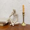 Korean Style Abstract Thinker Resin Figure Ornament for Home Décor and Photography Props