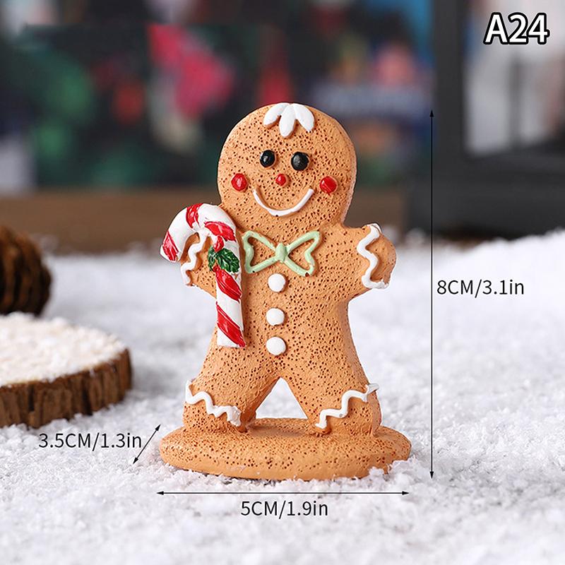 Christmas Series Craft Resin Animal Party Creative Mini Christma Tree Old Girl Kids Cute Gift Home Decoration Supplies Decor