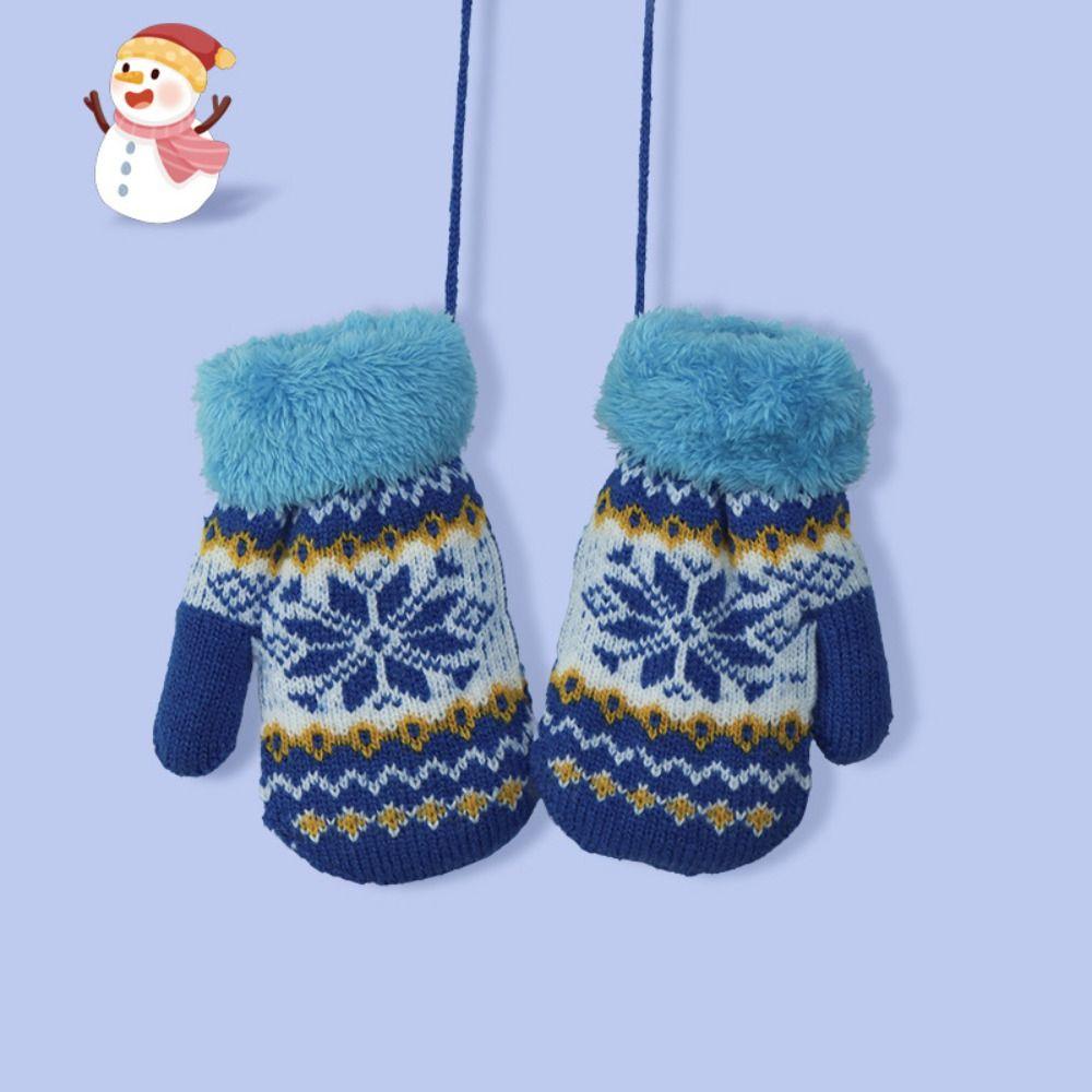 Coldproof Kids Winter Gloves Windproof Knitted Gloves Candy Color Baby Gloves Outdoor