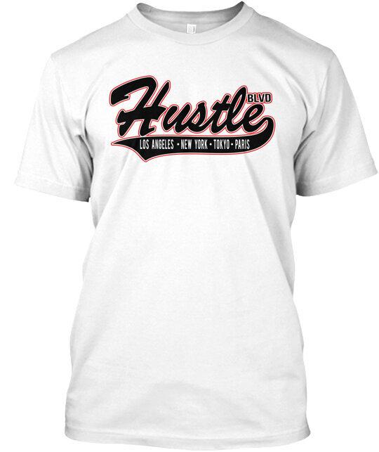 Team Hustle Black T-Shirt Made in the USA Size S to 5XL 4XL