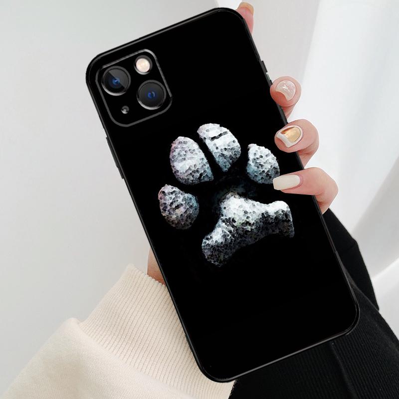Animal Dog Paw Prints Phone Case For iPhone 13 12 11 14 Pro Max Mini X XR XS Max 6S 7 8 Plus Shockproof Soft Case
