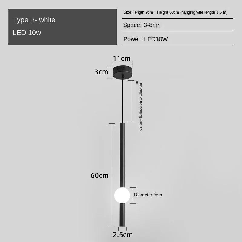 Modern Pendant Lights for Living Room Bedroom Shop Hanging Lamps Fixture Luminaire Glass Rod Long Lighting Black Gold Decoration