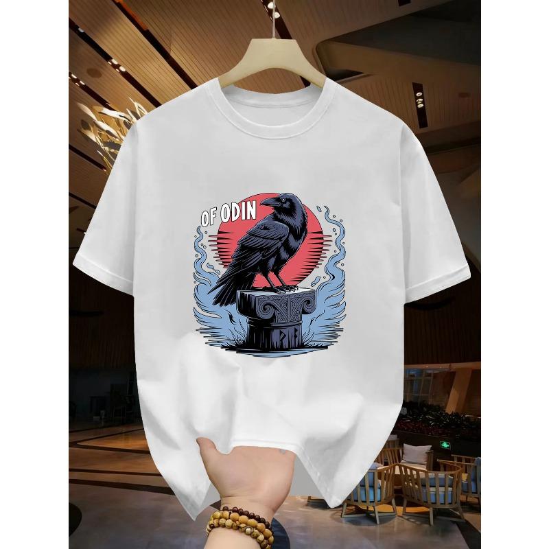 Kids Raven Red Sun Print Crewneck Summer Casual Short Sleeve Tee 110 белый