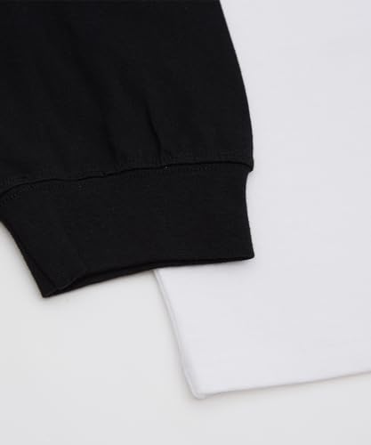 IMPROMES Casual SIDEWAYSTANCE Men's Long Sleeve Raglan T-Shirt in Sumikuro and White