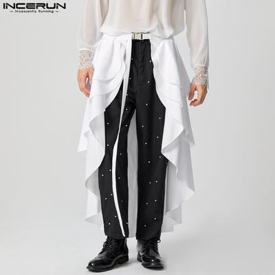 Uomo Donna Cintura Vita Gonne a pieghe Strati irregolari Culottes Kilt