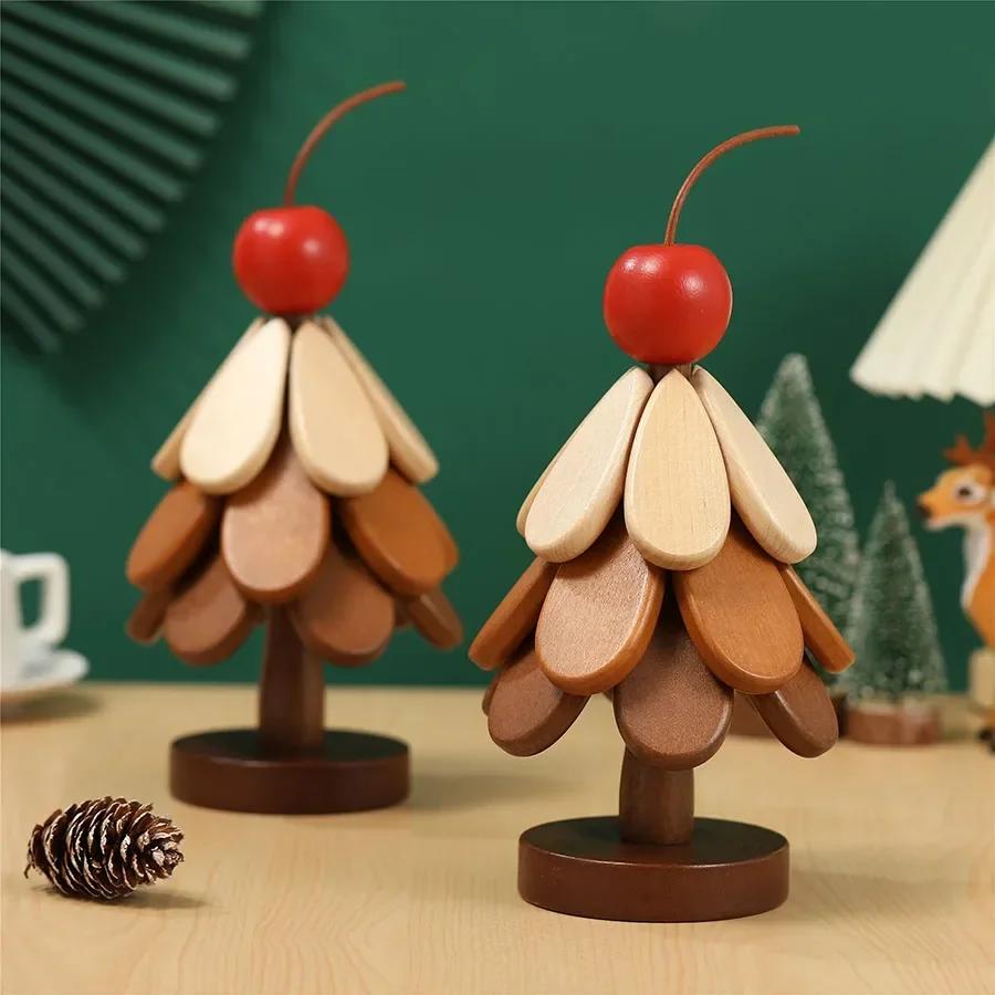 Christmas Tree Wooden Insulation Mat – Heat-Resistant Pot Mat for Dining Table & Holiday Home Decor