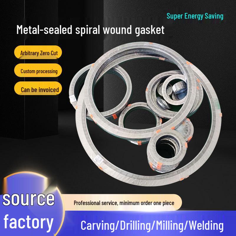 Graphite Metal Spiral Wound Gasket with Outer Ring for Pipe Flange Sealing