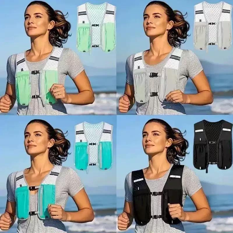 Breathable Multi-Pocket Sports Vest for Outdoor Running and Hiking