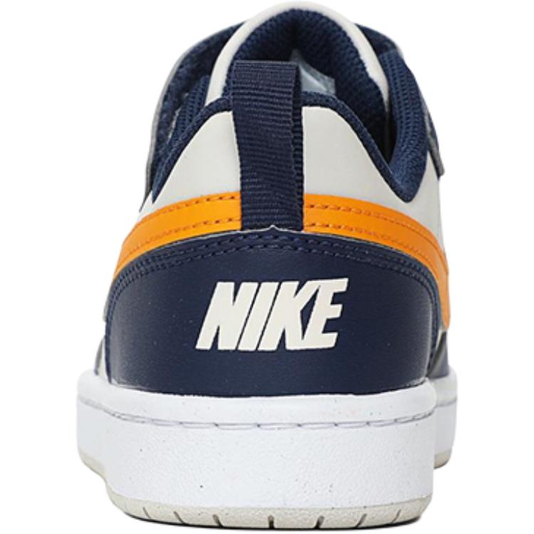 Nike Court Borough Low Recraft PS Midnattsblå Orange Peel Barnesneakers Blå Lys-Orewood-Brun Hvit DV5457-126