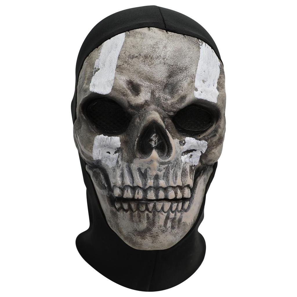 Skull Ghost Latex Mask Headgear - Call of Duty MWII Cosplay
