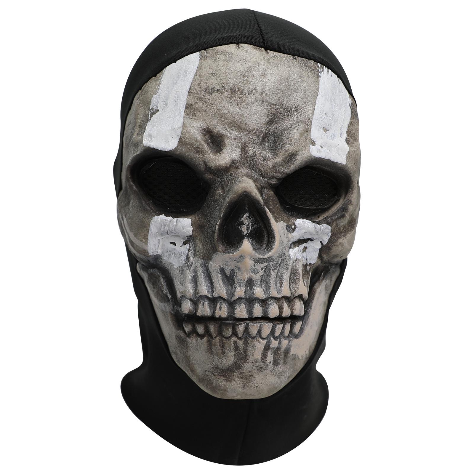 Skull Ghost Latex Mask Headgear - Call of Duty MWII Cosplay